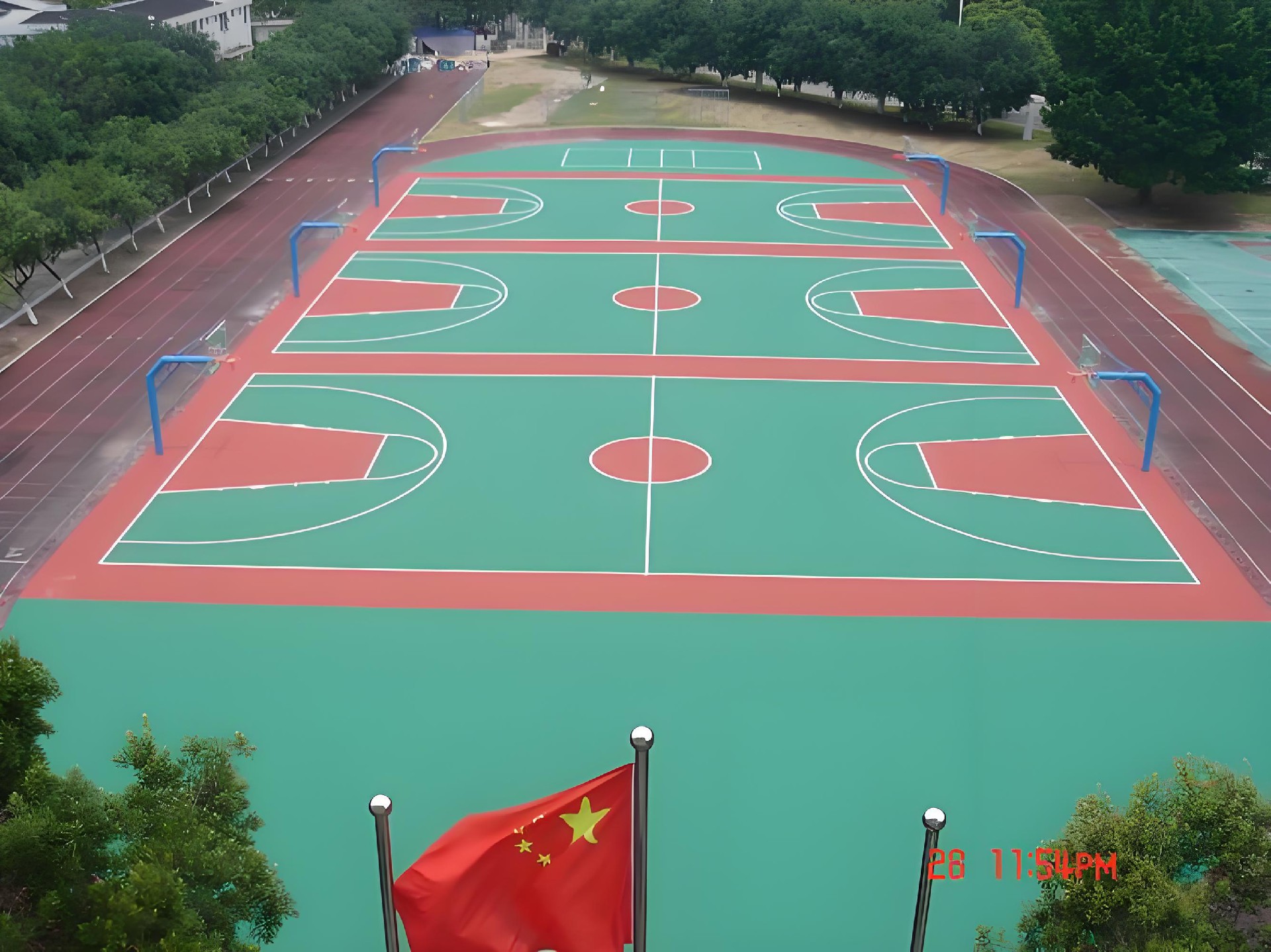 硅pu籃球場(chǎng)彈性層